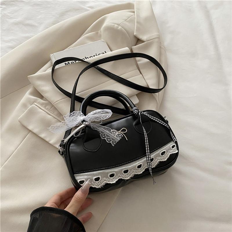 Handtragen Ballett-Trend vielseitige Tasche Damen neue modische süße Spitze Schultertasche