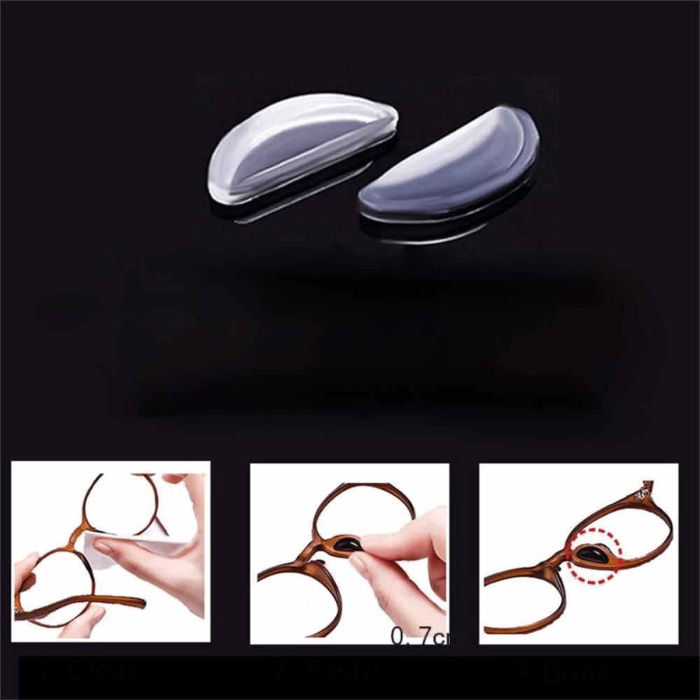 20Pair/set Transparent Glasses Nose Pads D Shape Stick On Spectacles Nose Pads Soft Nose Holder