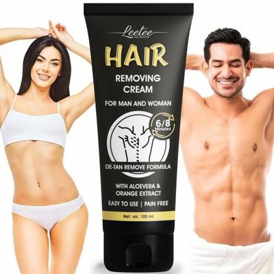 Ontharingscrème Voor Mannen En Vrouwen | Pijnloze Lichaamsontharingscrème Voor Rug, Borst, Benen, Armen, Oksels & Intieme Zones | 100 ml