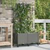 Garden Flower Pot with Irrigation and Wheels 2 Pcs Light Gray