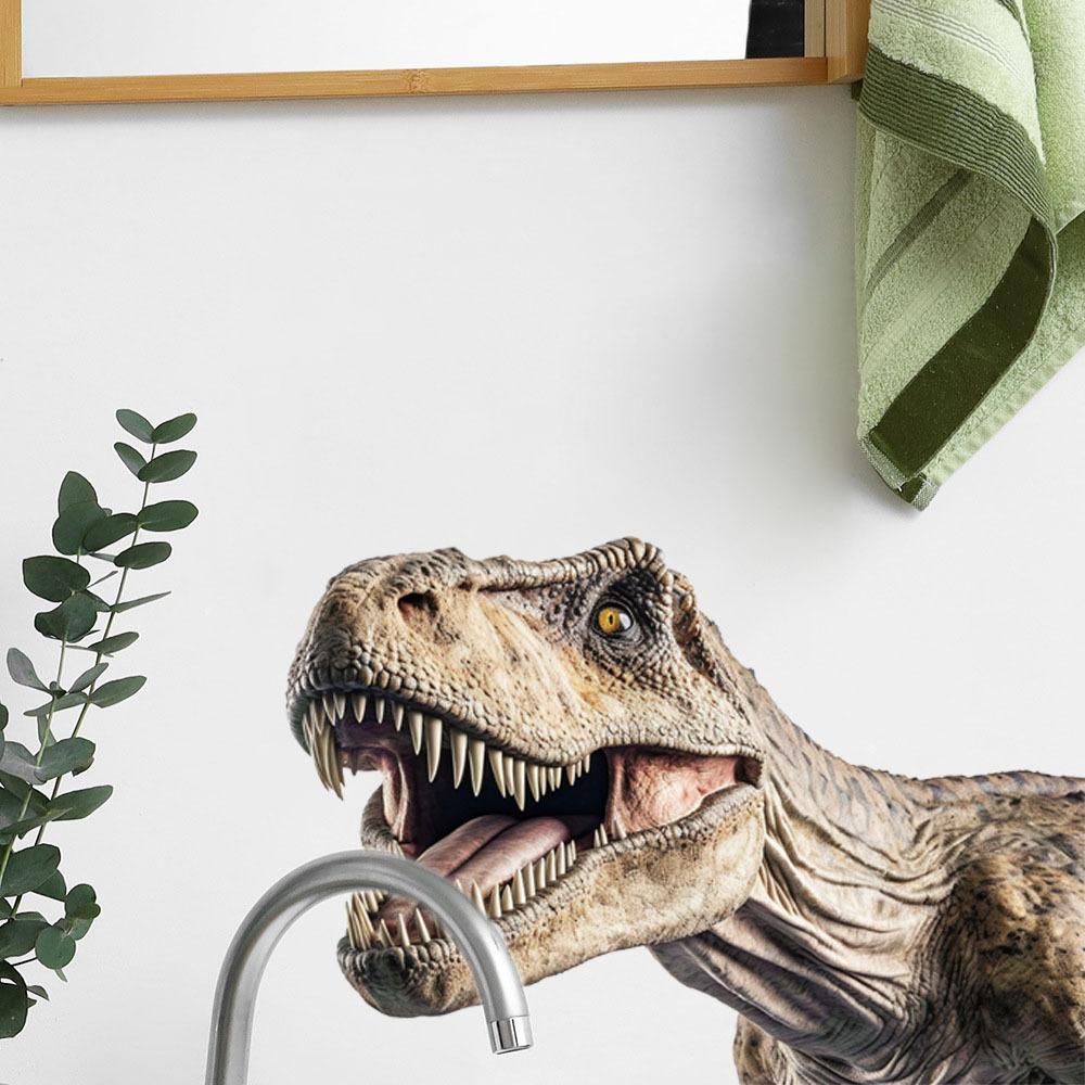 T-Rex Dinosaur PVC Wall Sticker for Living Room Bedroom Kids Room Removable Self-Adhesive Wall Art