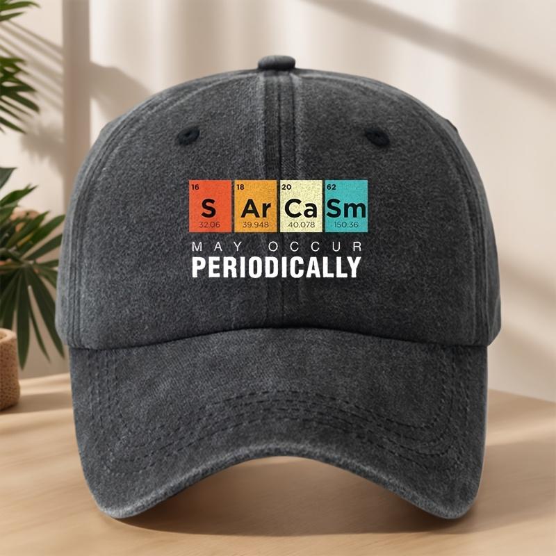 PERIODICALLY Personalized Slogan Printed Baseball Cap Classic Washed Old Retro Peaked Cap Soft Top Comfortable Adjustable Sun Visor чёрный