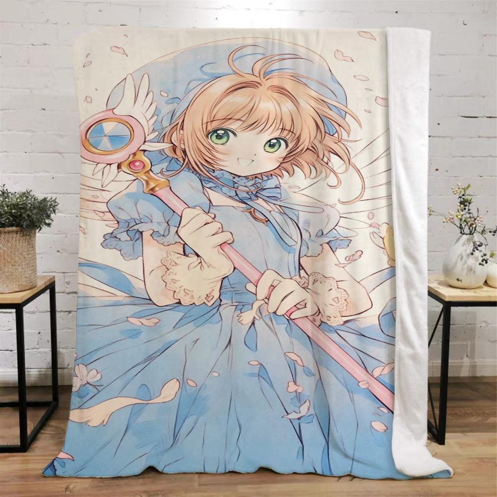 Cardcaptor Sakura Knitted Blanket King Size Microfiber Bedding Fluffy Soft Blankets and Throws Bed Throw Interior for Home Knee