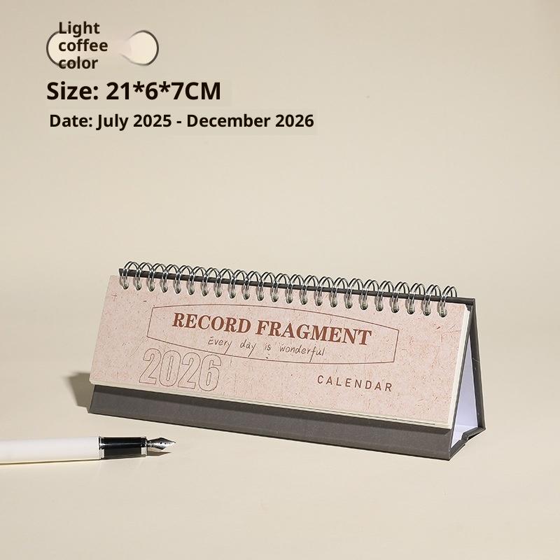 2026 Minimalist Mini English Desk Calendar Planner Office Desktop Ornament
