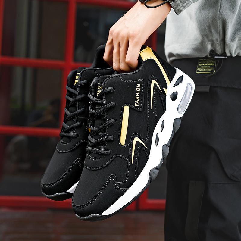 

Тренд 2025 Мужская повседневная спортивная обувь Круглый носок Удобные баскетбольные кроссовки для бега для мужчин 40 золотой