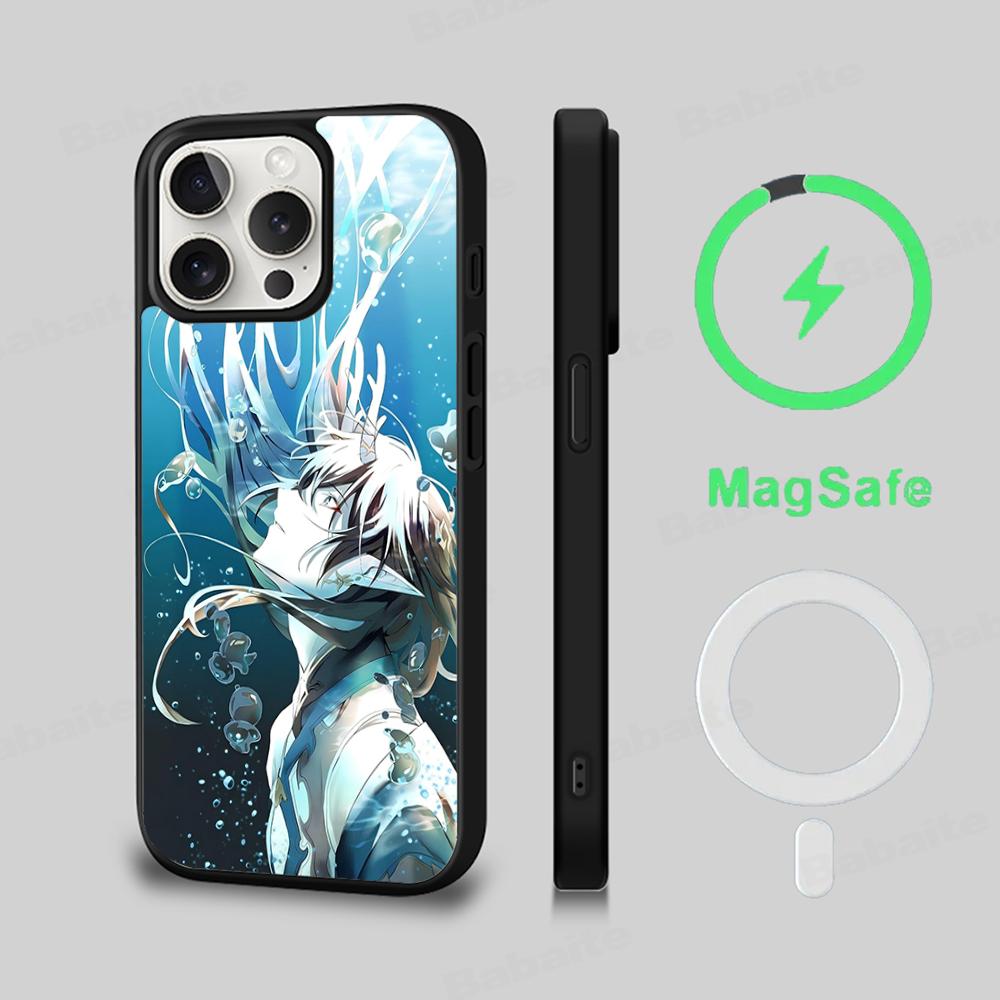 

H-Honaki B-Blade x Dan Heng Phone Case Magesafe Magnetic Wireless Charge Case For iPhone 16 11 12 13 14 15 Pro Max Plus Mini iPhone 13