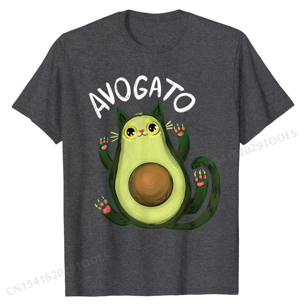 Avogato Funny Cat Avocado Cinco De Mayo Cat Lady Cat Lover T-Shirt Men Family Hip Hop T Shirt Cotton T Shirt Normal