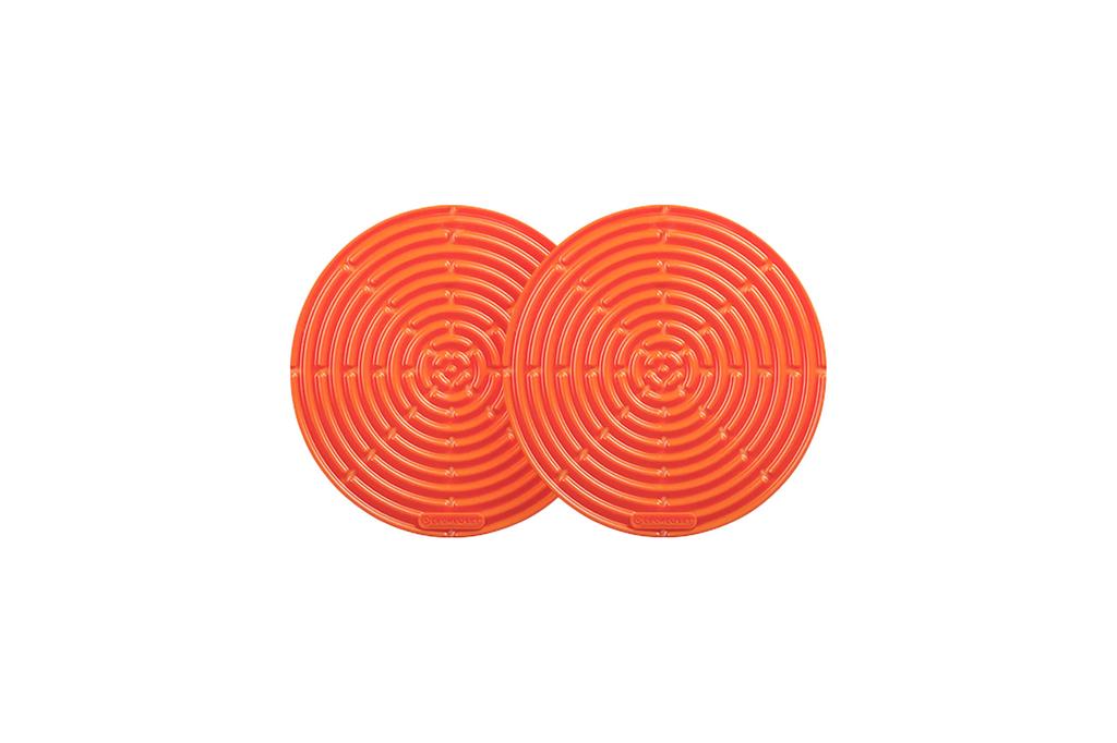 Le Creuset Silicone Pot Holder Mini Set of 2, Orange