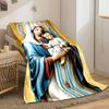 Religious Madonna Child Throw Blanket  Printed Blanket for Living Room Bed Couch lunch break Soft Cozy Blanket for Friend's festival Gift