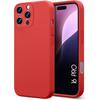 Silicone Case - iPhone 16 Pro - Red - Soft Protection - Slim - Non-slip