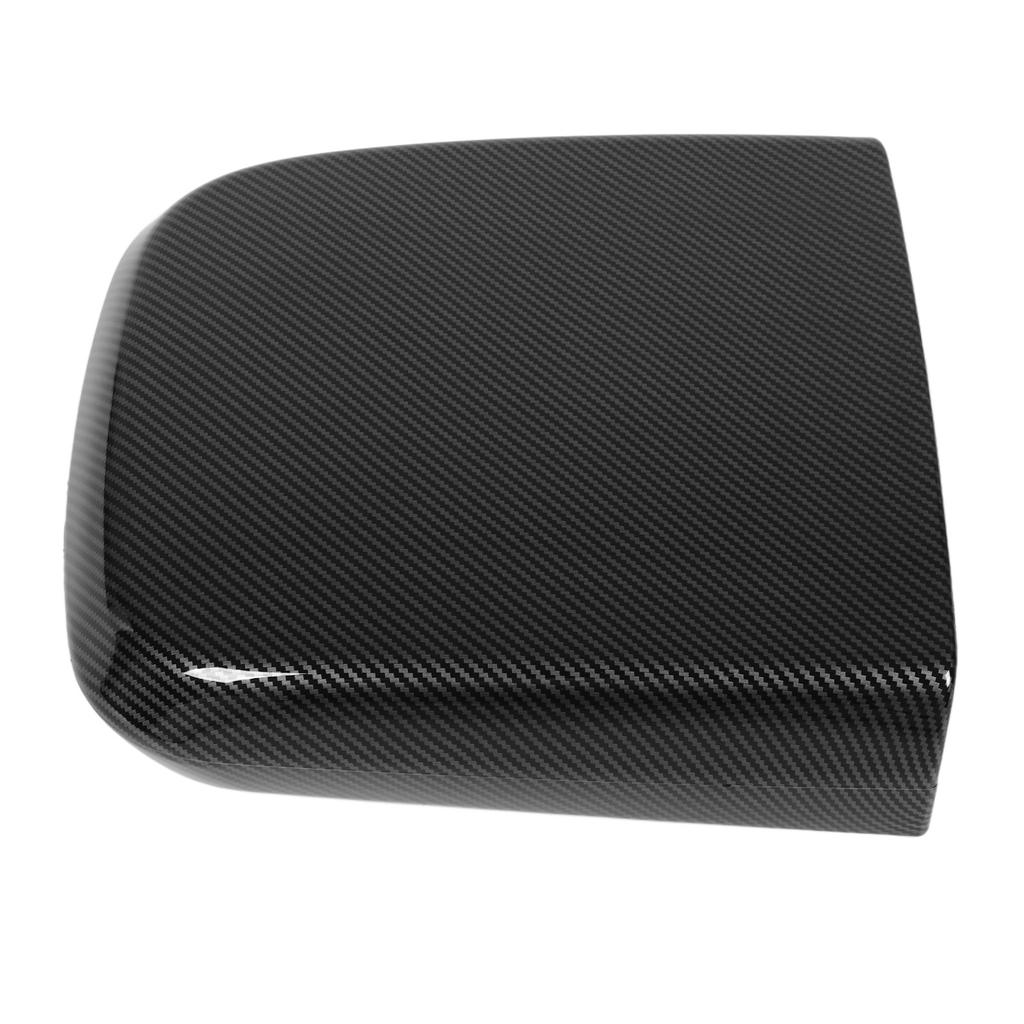 Console Lid Armrest Cover Carbon Fiber Style Center Box Lid Protector Glossy Black Replacement for Kia Carnival KA4