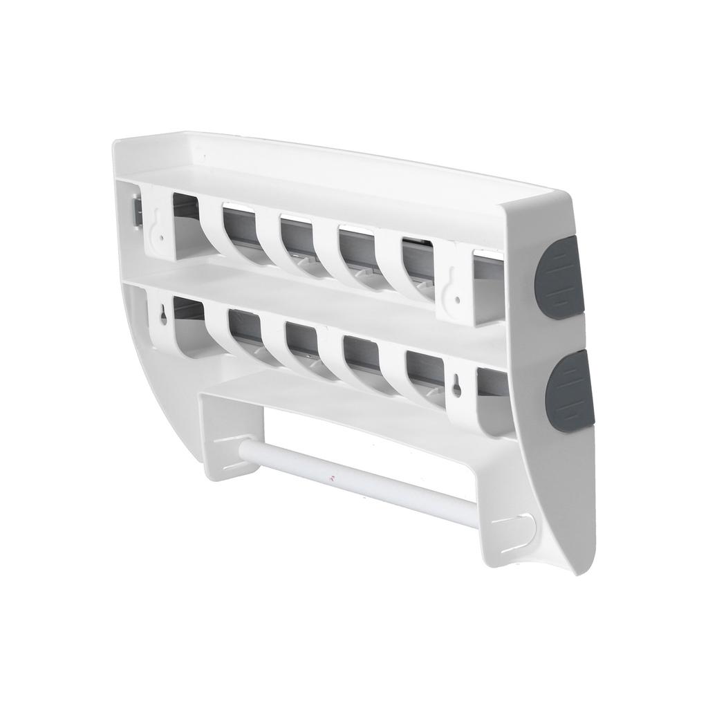 Plastic Wrap Storage Rack Cling Film Dispenser Cutter Paper Towel Holder Kitchen Supplies