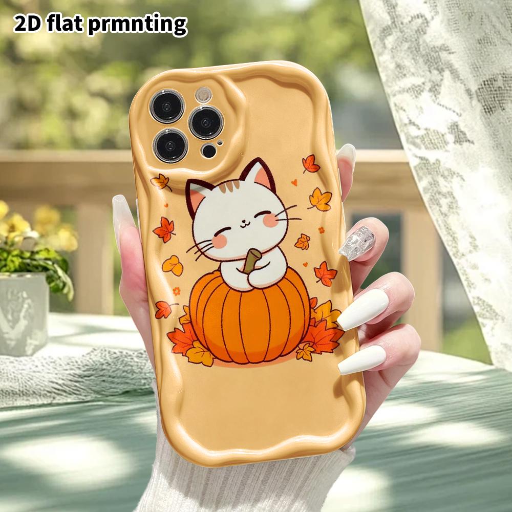 Phone Case: 2D Flat, Suitable for iPhone 18, 17, 16, 15, 14, 13, 12 Pro Protective Cases, Phone Decoration, Autumn, Christmas, and Halloween – Perfect