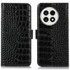 Genuine Cow Leather Phone Case for OnePlus Ace 5 Pro 5G/Ace 5 5G/13R 5G Crocodile Texture Phone Wallet Cover