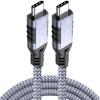 USB C Extension Cable Support 8K@60Hz Video 240W Charging 40Gbps Data Transfer Braided USB 4 Cable for Type C Devices