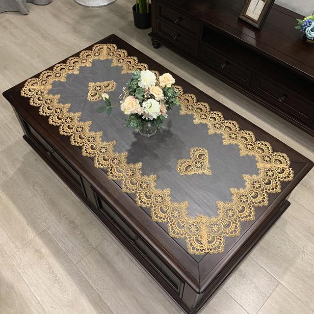 Covoraș de Masă de Cafea Rectangular European – Față de Masă Dantelată în Stil Occidental și Chinezesc