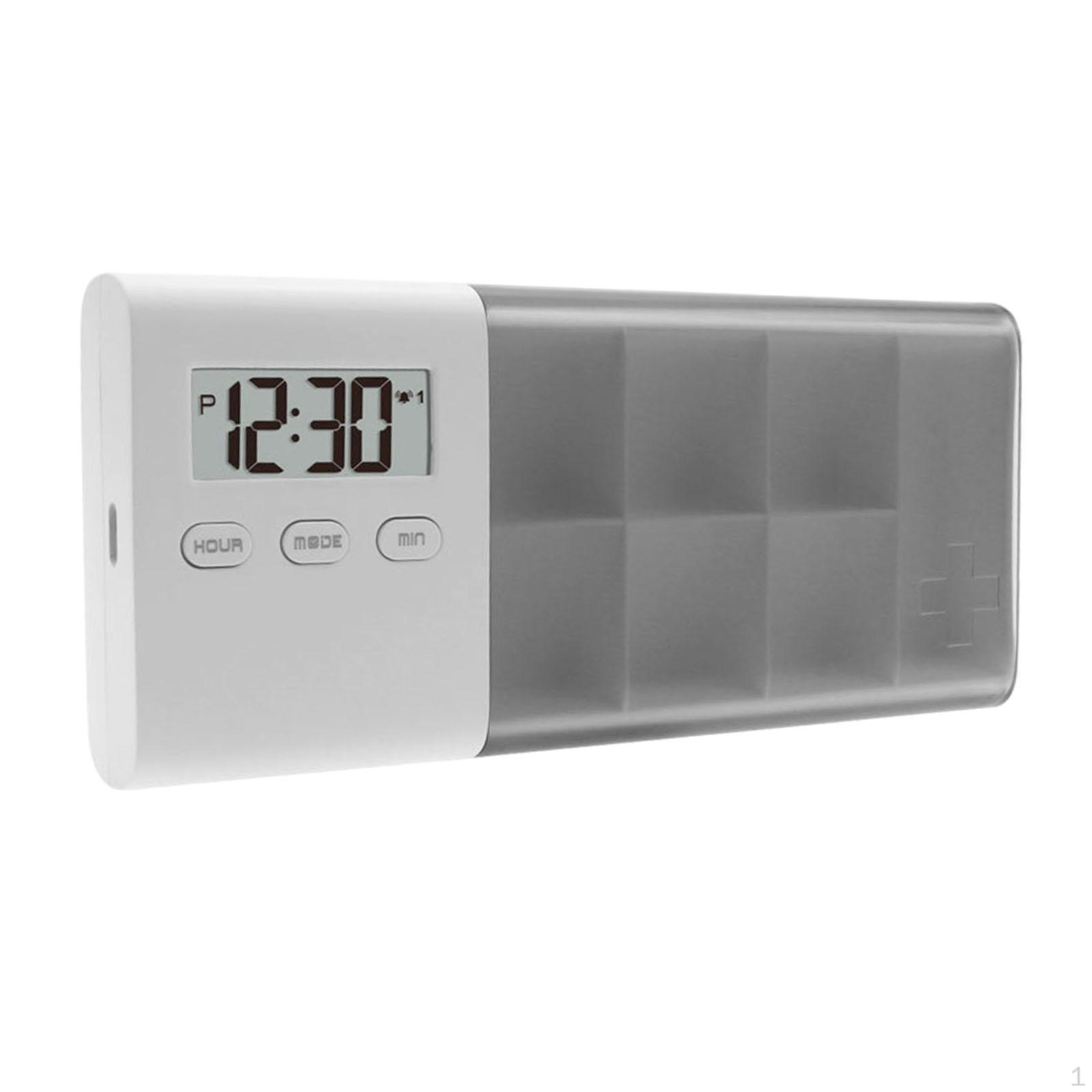 

Electronic Pill Box Loud Sound Dustproof Dispenser with Alarm Reminder for Outdoor Camping сірий колір