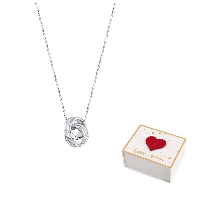 Swarovski Rhodium Plated, Faux Crystal Silver White Womens F-white gift box белый