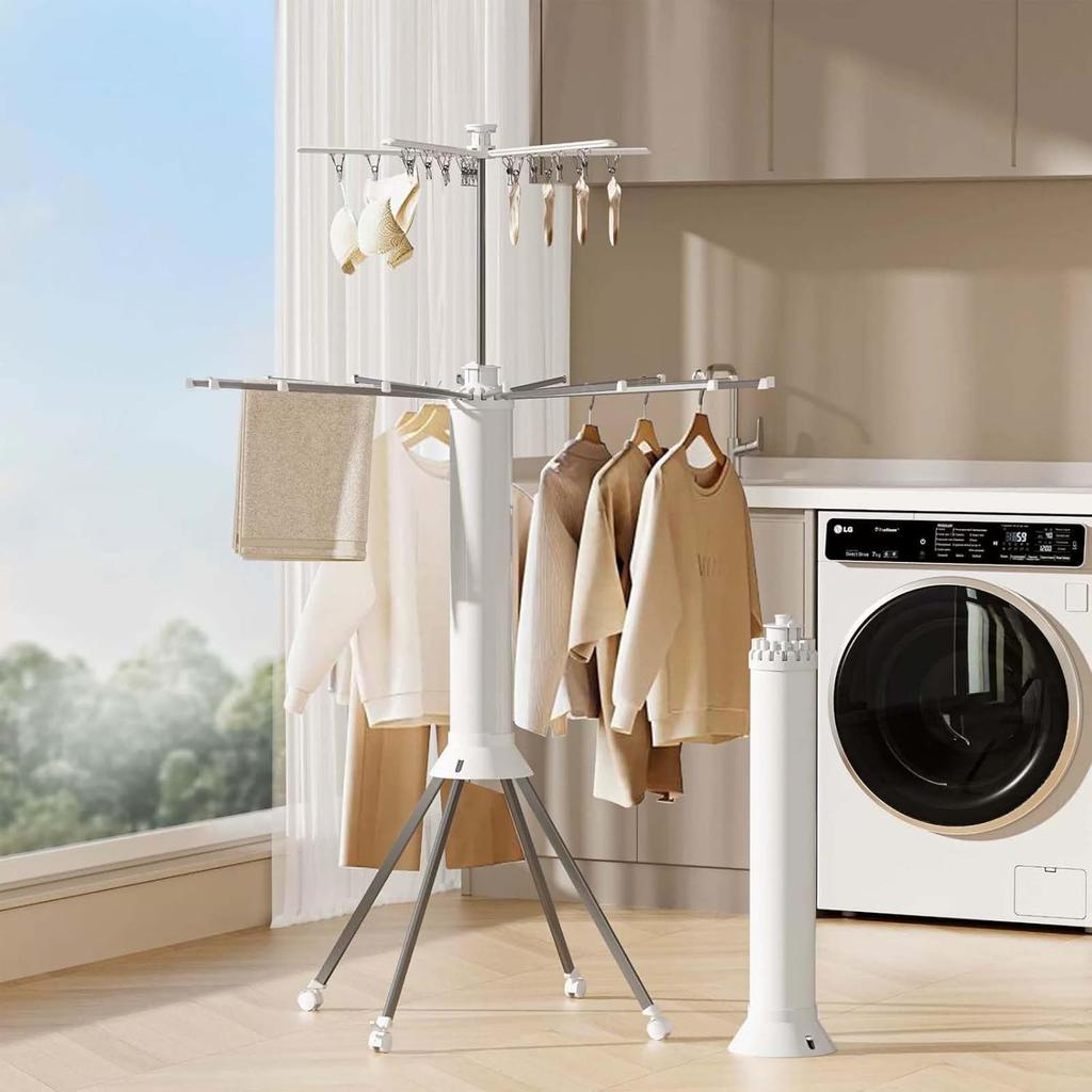 Clothes Drying Rack Foldable Portable for Clothing with Clips Shoe Dryer Rack Outdoor Laundry Hanging for Clothes Socks Towel