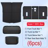 For 2025 2026 Tesla Model Y Juniper Trunk Mats Rear Seat Backrest Cover Protective Pad Frunk Cargo Liners Kick Pads Accessories