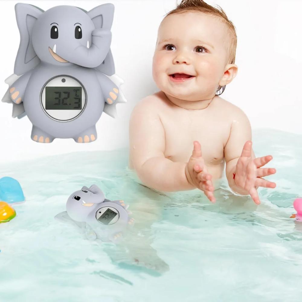 Baby Bath Thermometer with LED Display & Temperature Warning Kids Bathroom Safety Products Newborn Bath Safety Toy Thermometer