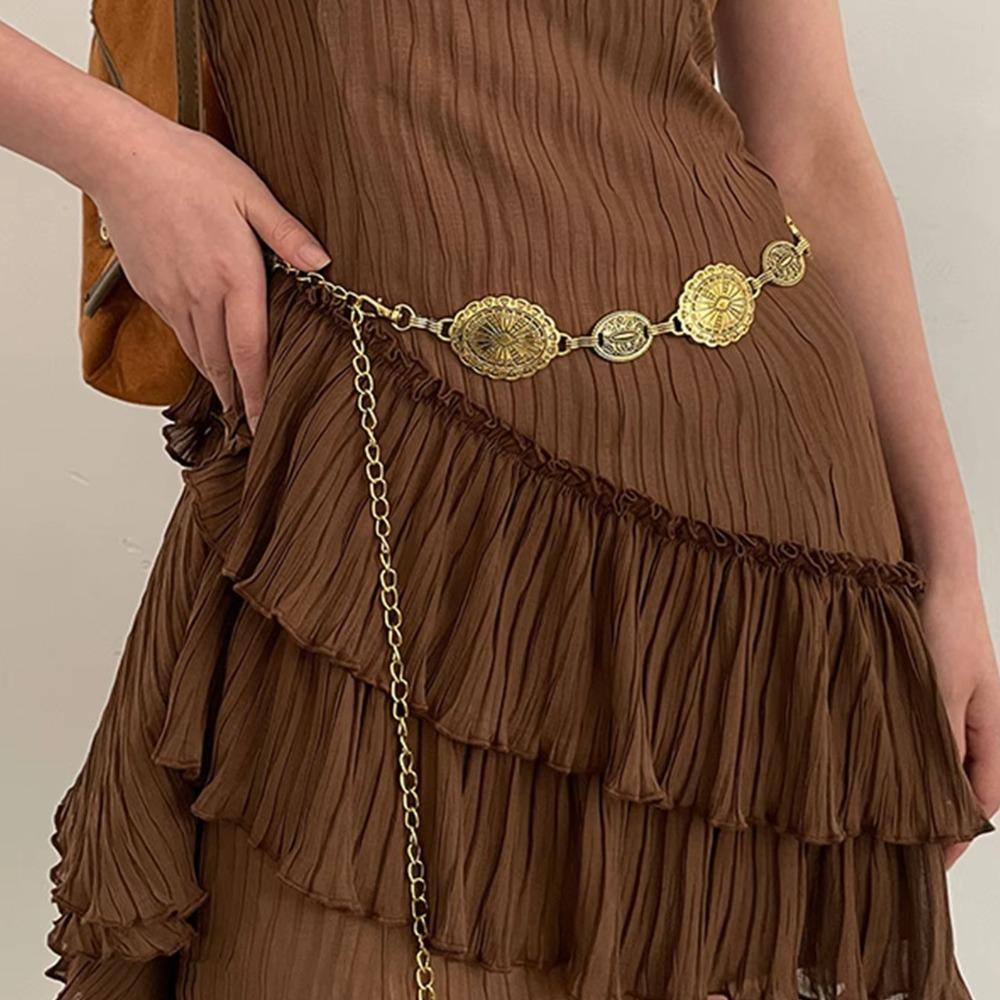 Oval Bohemian Waist Chains Belly Chain Tassel Body Chain Vintage Dress Belt Chains  Indian Dance
