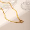 Blade Chain O-shaped Spring Clasp Pendant Necklace for Women, Unique Minimalist High-end Snake Chain