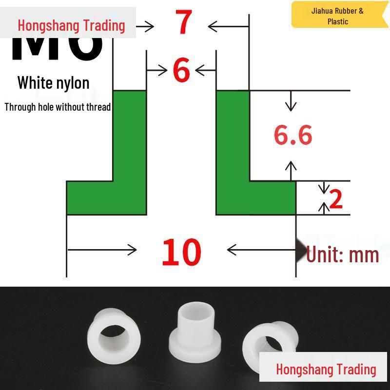 Step T-Shaped Nylon Insulating Bushing Washer, M3-M35 Thread Protection Spacer