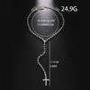 Rhinestones Cross Pendant Necklace Shiny Clavicle Chain  Jewelry Accessories