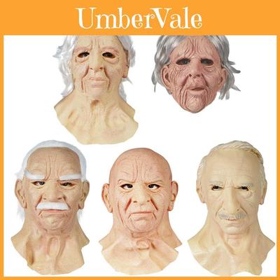 Latex Old Man Mask For Halloween Party With Realistic Design And Diy Fun