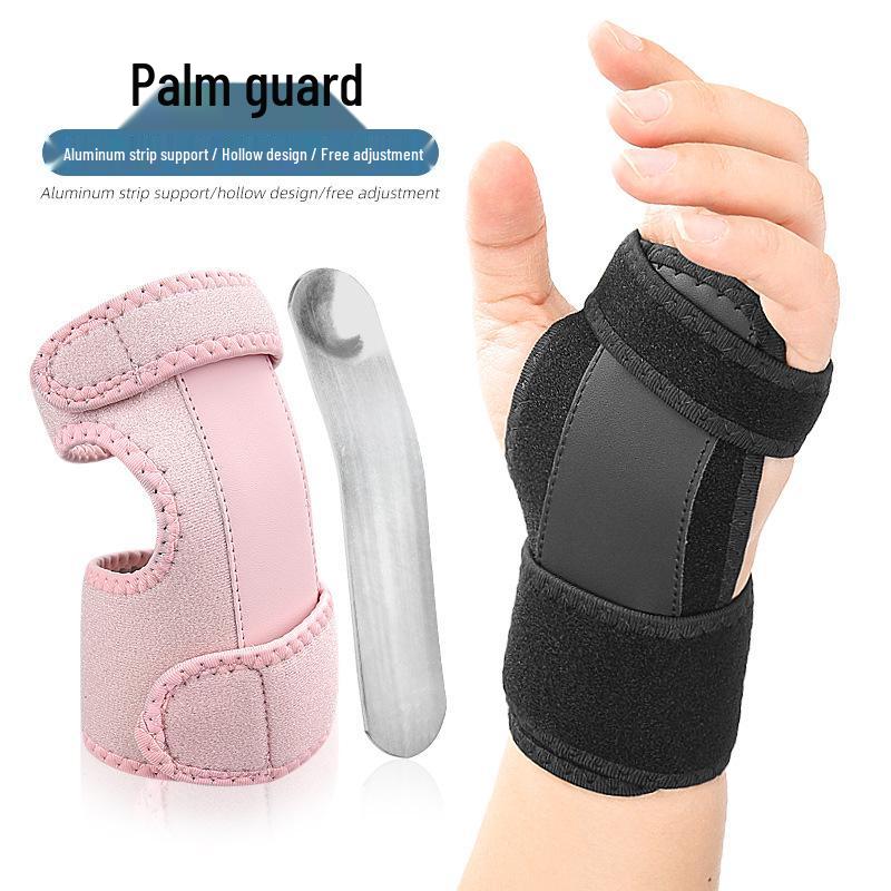 

Adjustable Black Compression Wrist & Palm Sleeve - Fitness & Sports Protective Gear Black Right