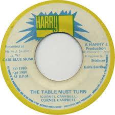 

7inch Record CORNELL CAMPBELL - The Table Must Turn NONE Harry J Records 1980 Jamaica Reggae, Ska & Dub Used