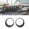 2*Carbon Fiber ABS Front Headlight Bezel Covers Trim for 2018 Jeep wrangler JL<