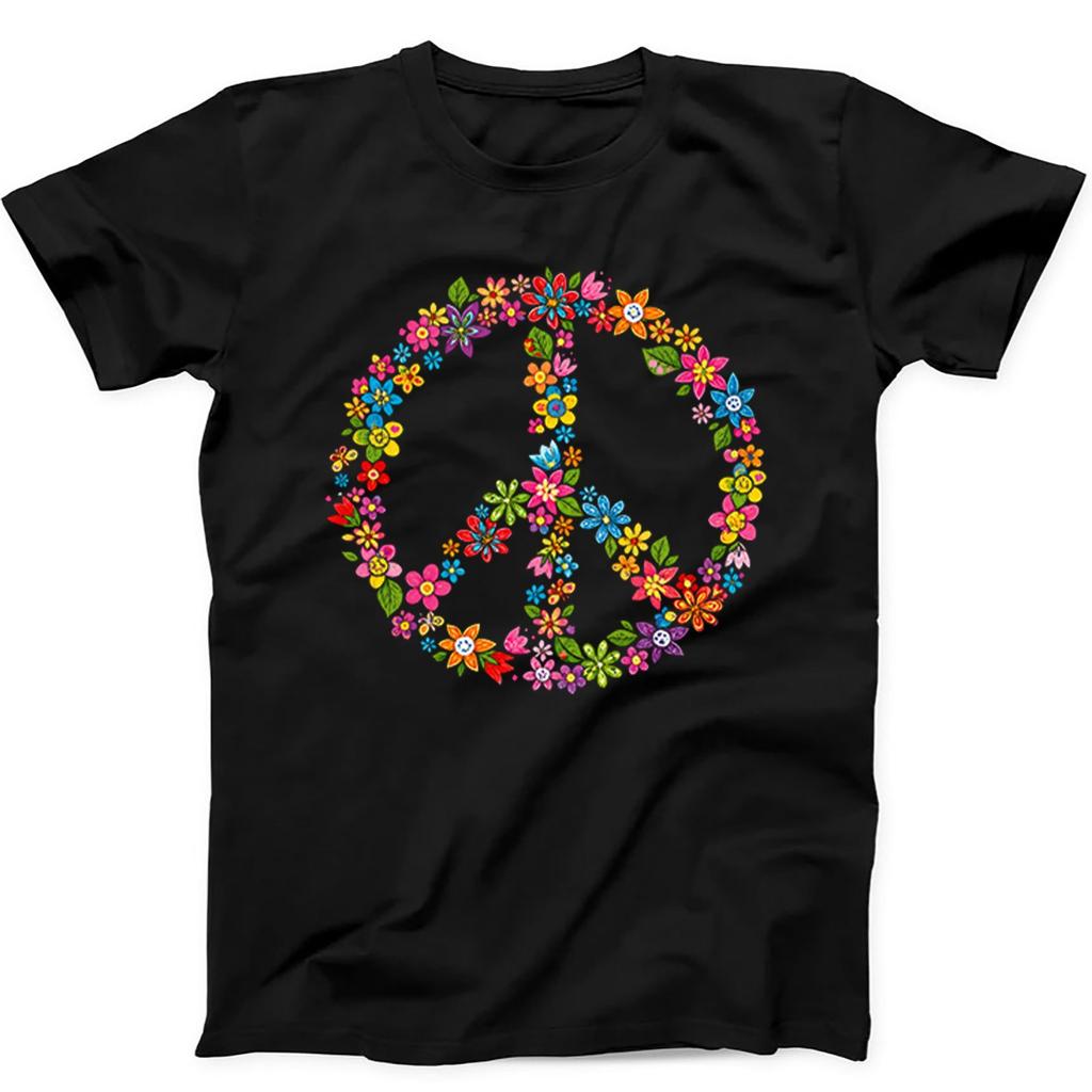 Peace Sign Flower Summer Cool Hipster T Shirt 666