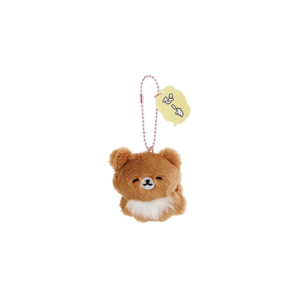 Rilakkuma Relax Series Hanging Mascot Badge Chairoikoguma Soft Plush Keychain Cute Design