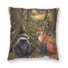 Animals Of Farthing Wood Square Pillowcase Polyester Linen Velvet Creative Zip Decor Throw Pillow Case Home Cushion Cover X