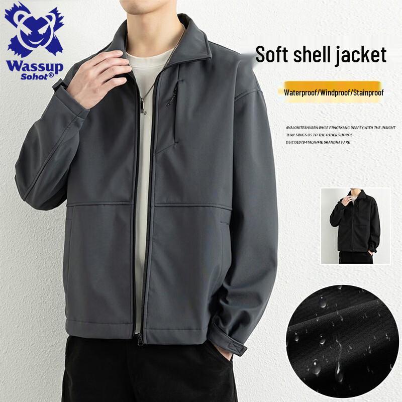 Wassup Sohot Men s Soft Shell Outdoor Jacket 2XL