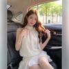 French High-end Polka Dot Dress Women's Summer New Sleeveless Neck Short Skirt Temperament Spice Girls Wear Skirts Trendy
