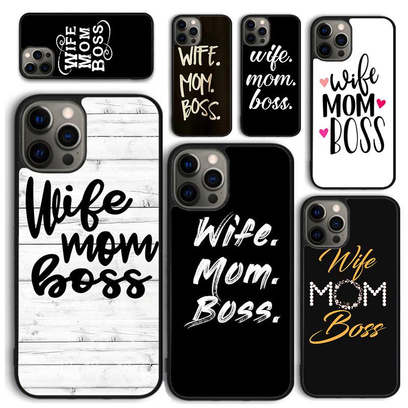 Super Manželka Šéfka Máma Pouzdro na Telefon pro iPhone 17 Air 16 PRO MAX 15 14 PLUS 12 11 13 Zadní Kryt Fundas Shell coque