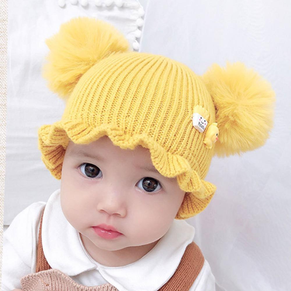 Knitted Beanie Cap Cute Pullover Hat Fashion Warm Hat  for Baby