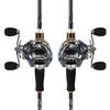 Fishing Rod and Fishing Reel Combo for Lure Fishing Baitcasting Reel Fresh/Salt Water Fishing Tackle