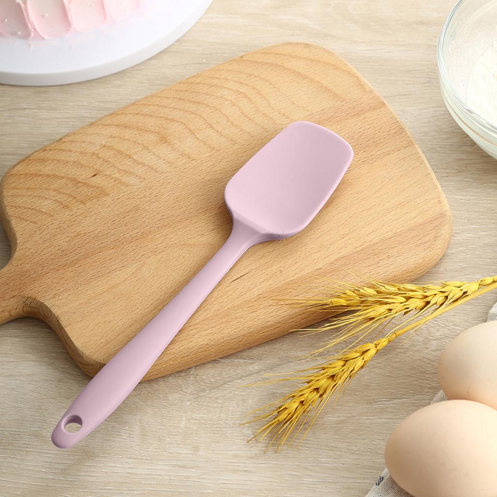 Non-Stick Silicone Spatula with Hanging Hole Non-Slip Handle Heat Resistant Flexible Scraper Baking Mixing Tool Dishwasher Safe BPA-Free Butter