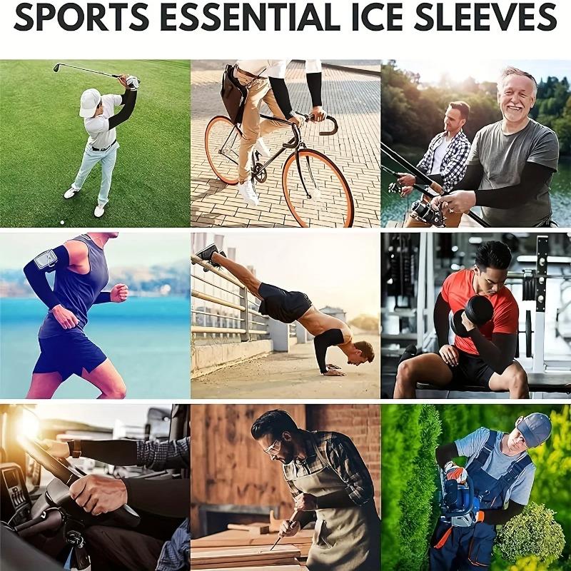 3 Pairs Breathable Cooling Arm Sleeves UV Sun Protection High Elastic Covers for Motorcycle Cycling Outdoor Sports
