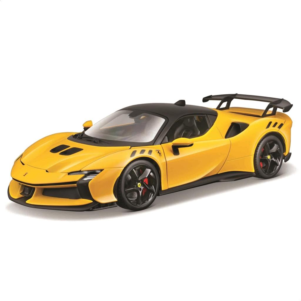 Bburago 1/24 Scale Ferrari SF90 XX Stradale Yellow / Diecast Model Car, Finished Product, 18-26032 YL