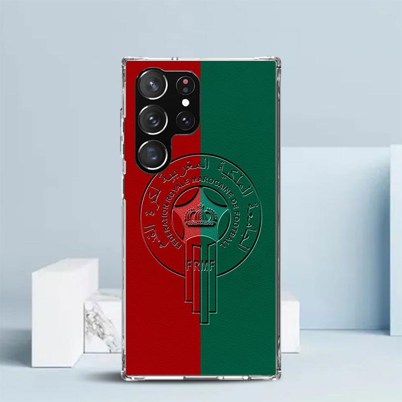 Morocco Flag Phone Case For Samsung Galaxy S24 S25 Edge S26 Ultra S22 S23 Plus S21 + S20 FE Soft TPU Back Cover Galaxy S22 S23 S