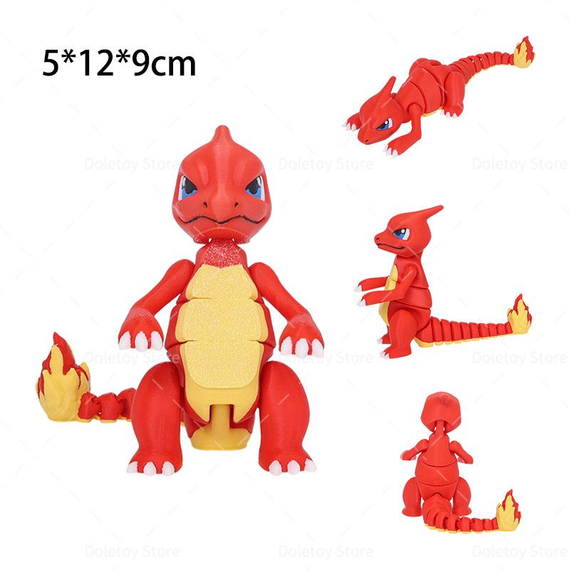 3D Printing Pokemon Action Figures Magikarp Charmeleon Gliscor Bulbasaur Multi-Joint Movable Collection Model Toys Kids Gift