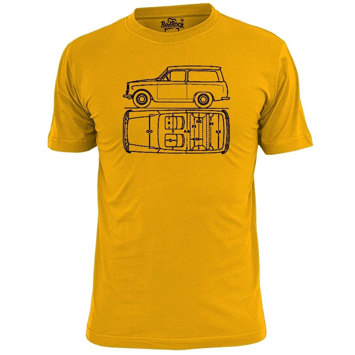 Mens Hillman Husky Car Blueprint T shirt 3XL