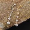 1Set Stainless steel navel stud set - Zirconium navel ring piercing jewelry