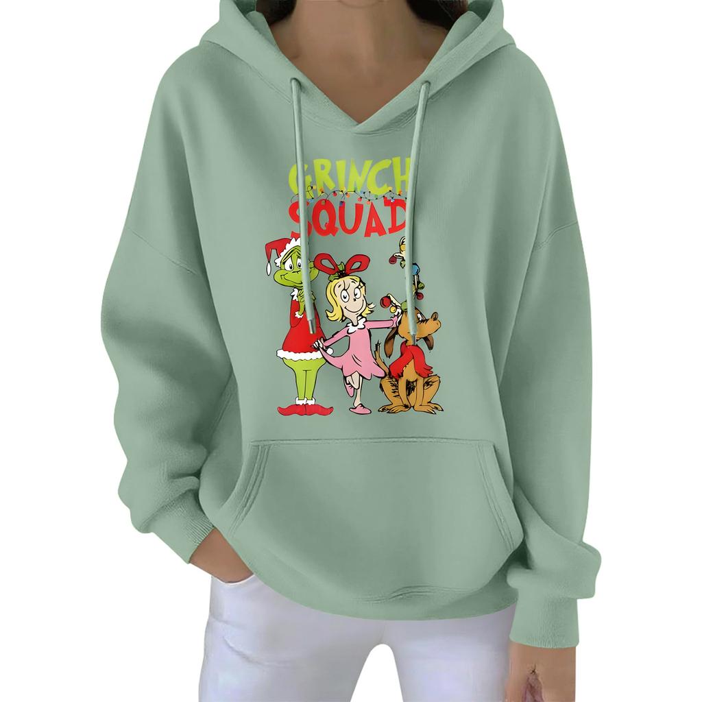 Women's Christmas  Hoodie Funny Cute Christmas Holiday Sweatshirt Pullover