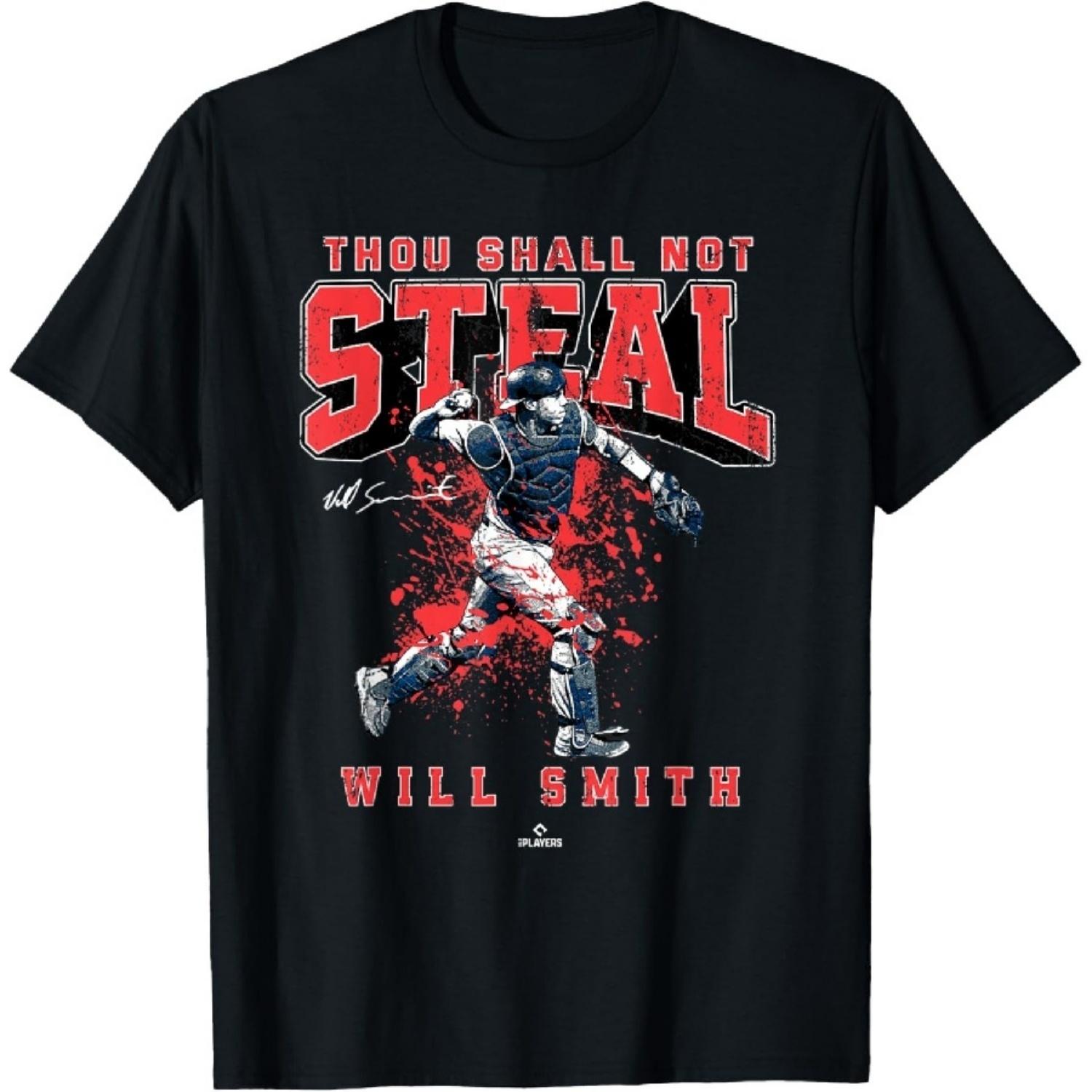 Thou Shall Not Steal Will Smith Atlanta MLBPA T-Shirt S